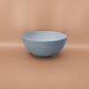 Light blue striped ceramic bowl, a simple household meal bowl for holding rice, noodles and soup Specification image